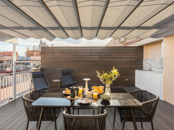 photo of the interior of the terrace in calle sicilia