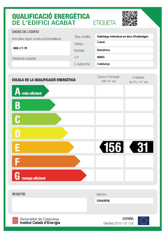 Etiqueta de consumo energético